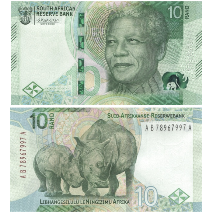 Банкнота ЮАР 10 Рандов 2023 год P-W148 UNC
