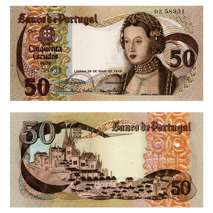 50 Эскудо 1968 года - Португалия P-174a(6) UNC