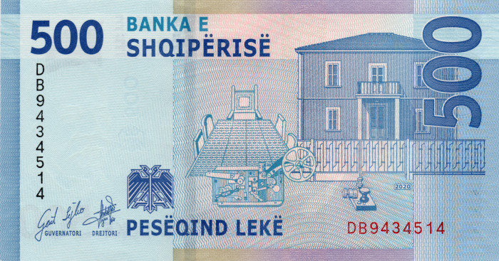 500 Лек 2020 года - Албания PW77 UNC