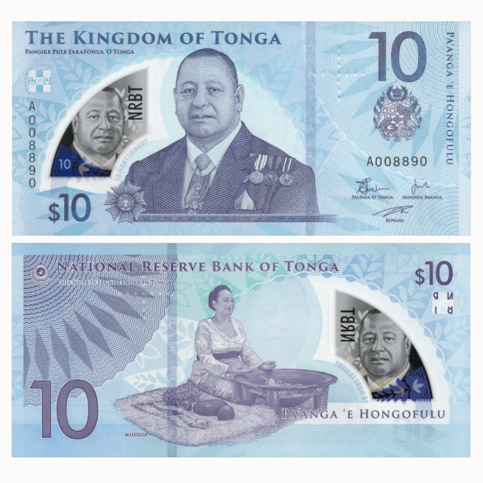10 Паанга 2024 года - Тонга P-W52 UNC