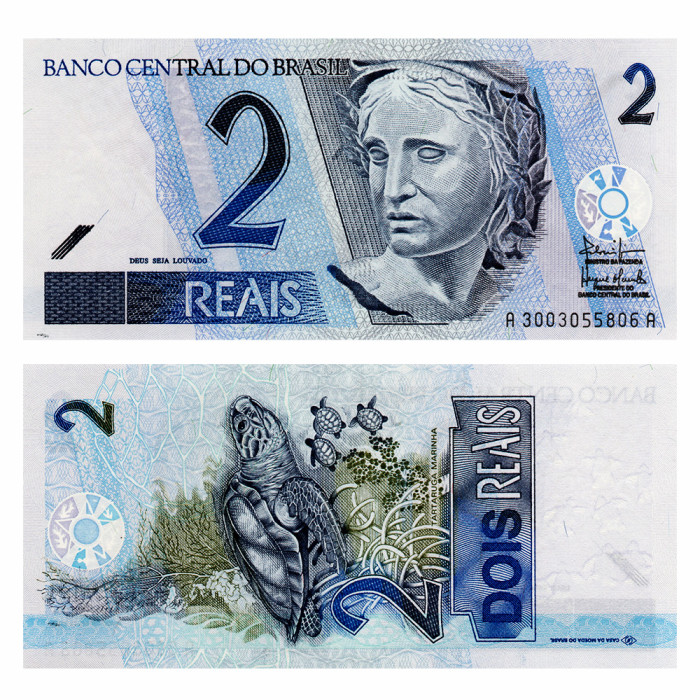 2 Реала 2003 Года - Бразилия P-249(b) UNC