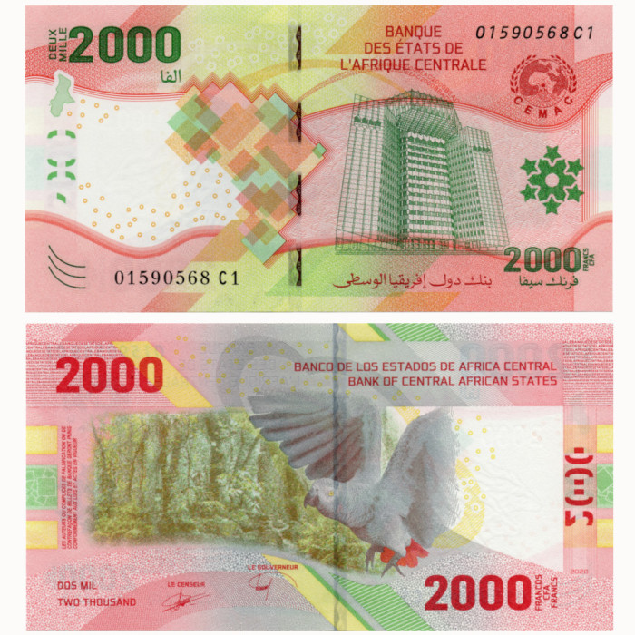 2000 Франков 2020 года - Центральная Африка PW702 UNC
