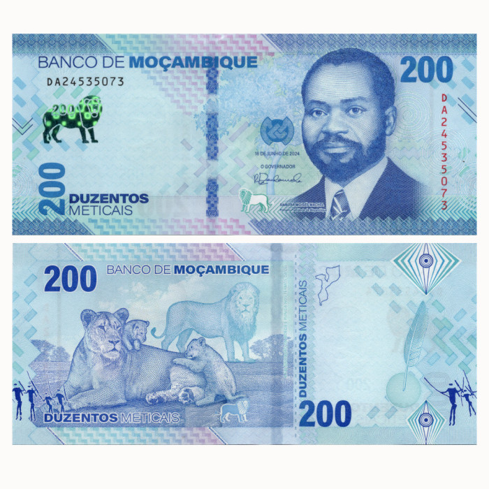 200 Метикал 2024 года - Мозамбик P-W158 UNC