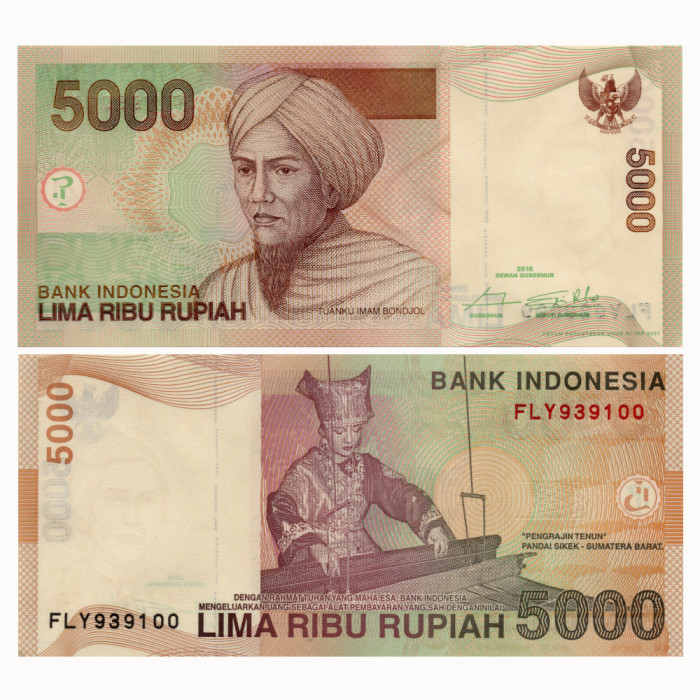 5000 Рупий 2016 года - Индонезия P-142p2 UNC
