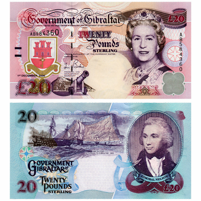 20 Фунтов 2006 года - Гибралтар P-33 UNC