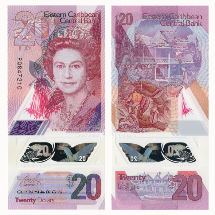 20 Долларов 2019 года - Восточные Карибы P-W58 UNC
