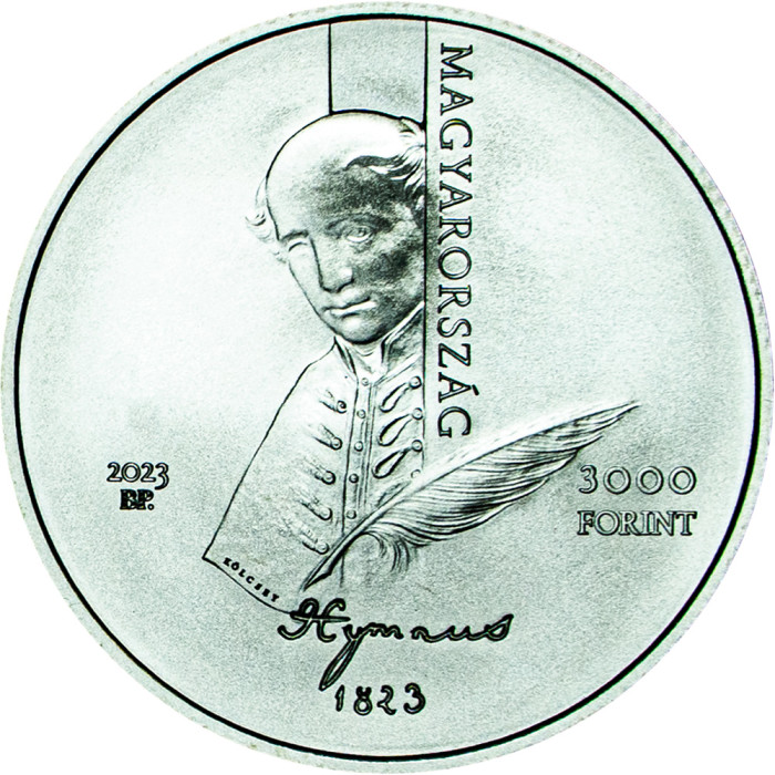 3000 Форинтов 2023 года " 200 лет написанию национальго гимна " - Венгрия BU