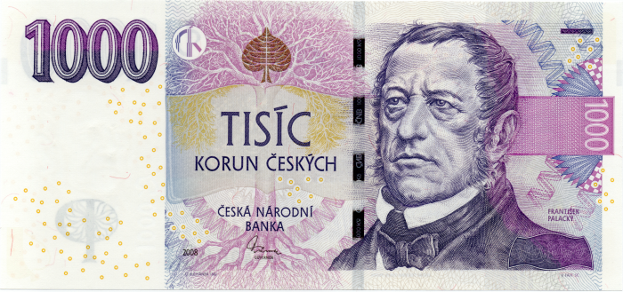 Банкнота Чехия 1000 Крон 2008 год P-25c UNC