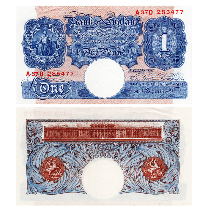 1 Фунт 1940 года - Англия P-367a UNC